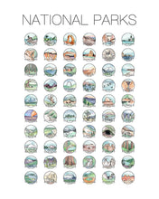 Load image into Gallery viewer, National Parks Bucket List Map
