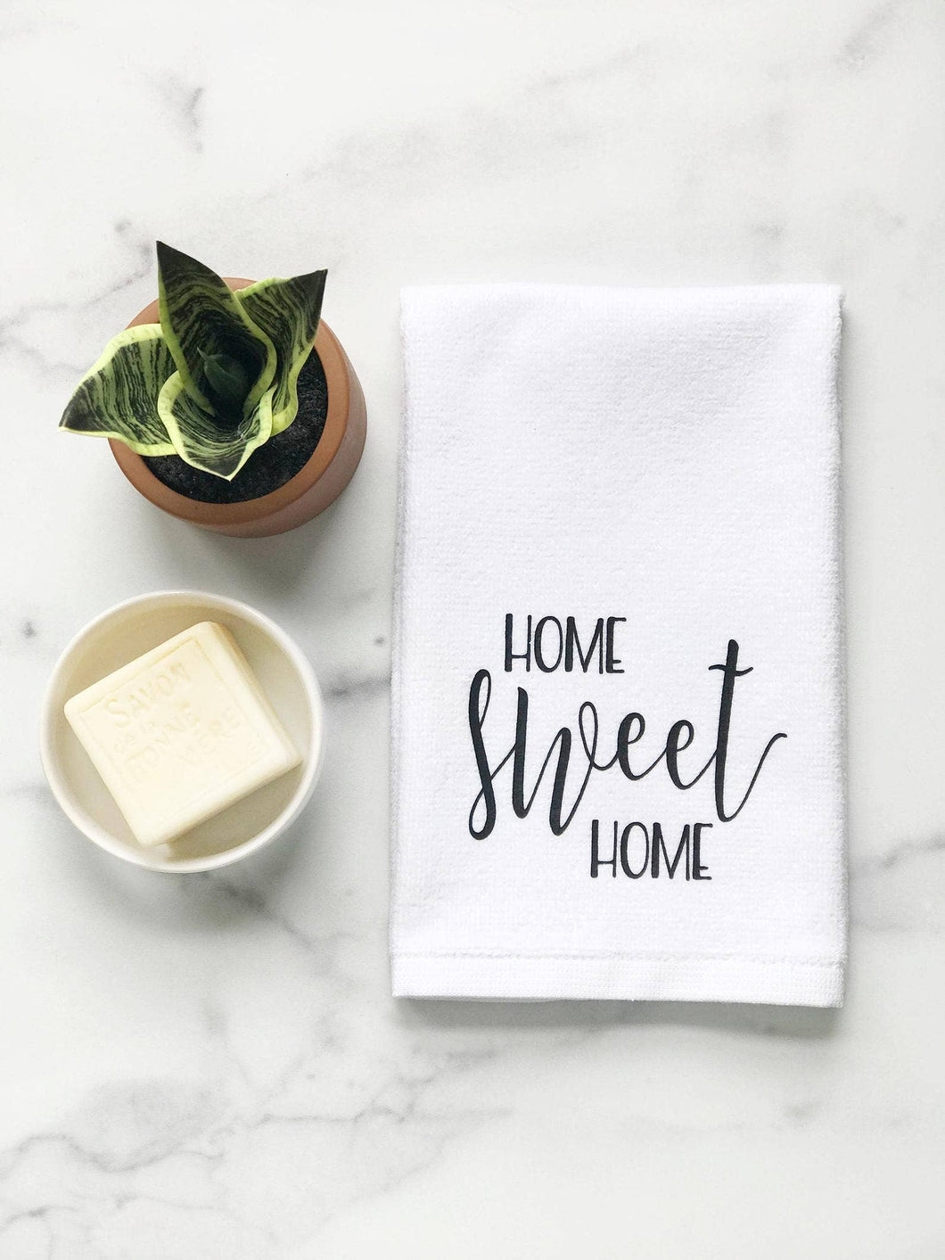 Home Sweet Home Plush Hand Towel / Summer Hand Towels / Cute 