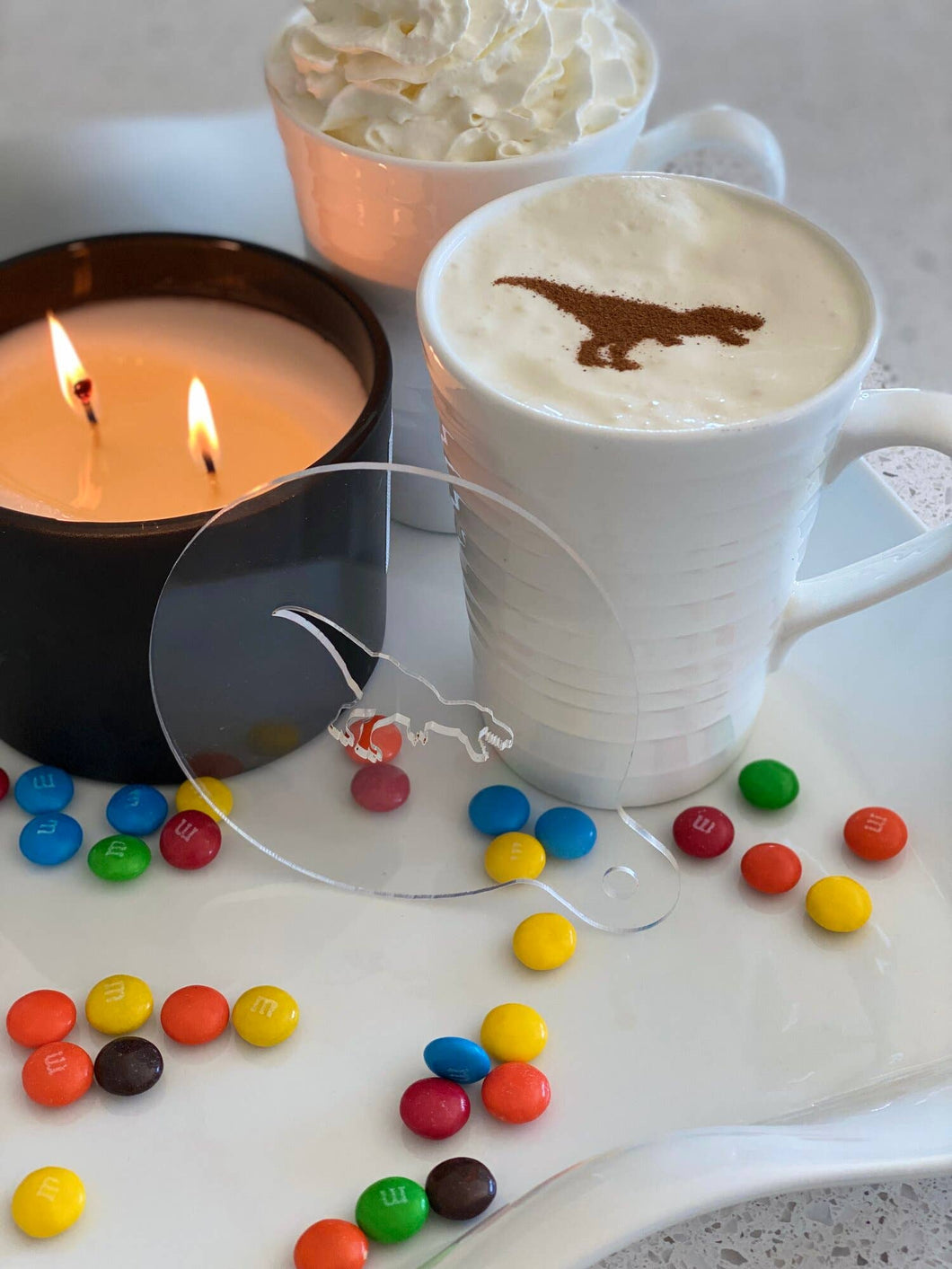 T-Rex Hot Chocolate/Coffee Stencil