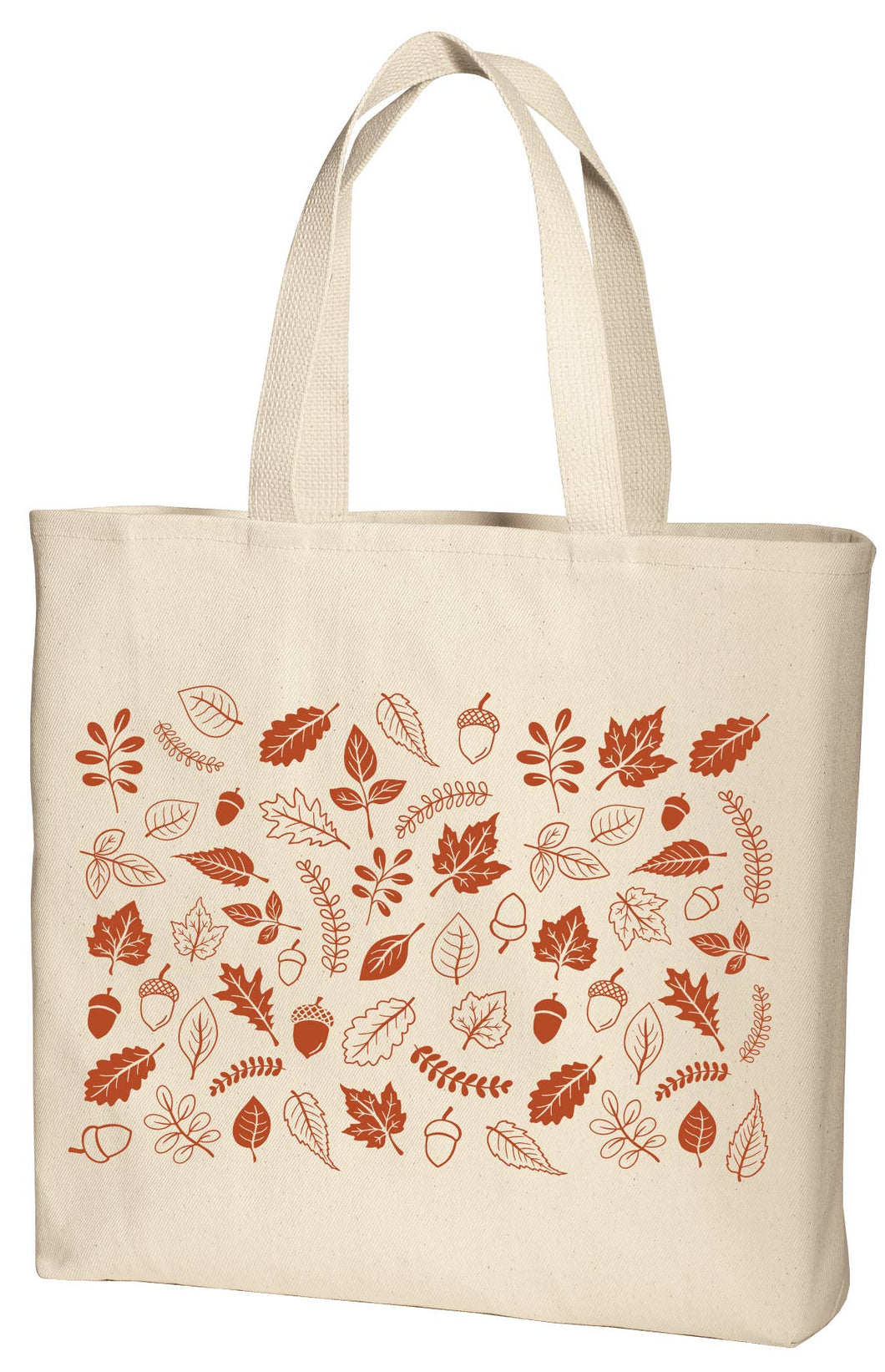 Fall Leaf Pattern Canvas Tote Bag